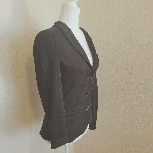 Marc by Marc Jacobs Black 100% Cotton Three-Button Blazer Size X-Small - Picture 2 of 10